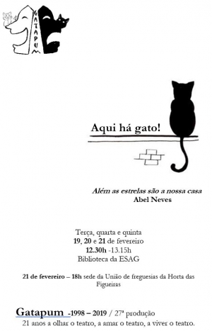 GATAPUM - Aqui h&aacute; gato! - 19,20, e 21 de fevereiro - Biblioteca da ESAG