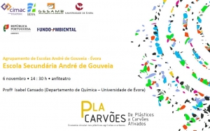 Palestra "De pl&aacute;sticos a carv&otilde;es ativados" - 6 de novembro