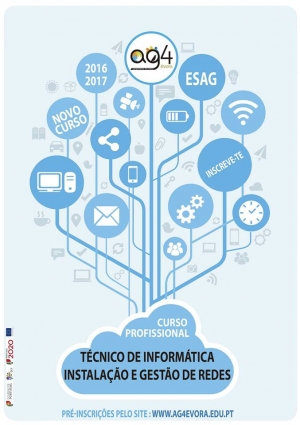 Inscri&ccedil;&otilde;es Abertas para o novo Curso Profissional de T&eacute;cnico de Inform&aacute;tica - Instala&ccedil;&atilde;o e Gest&atilde;o de Redes,na ESAG.